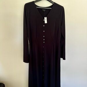 Talbots Classic Black Long Sleeve Dress